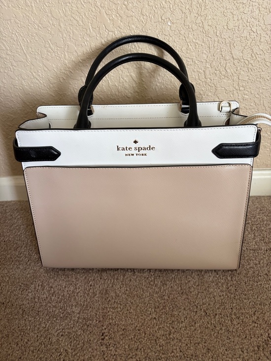 kate spade Handbags - kate spade Colorblock Satchel in Blush, White & Black
